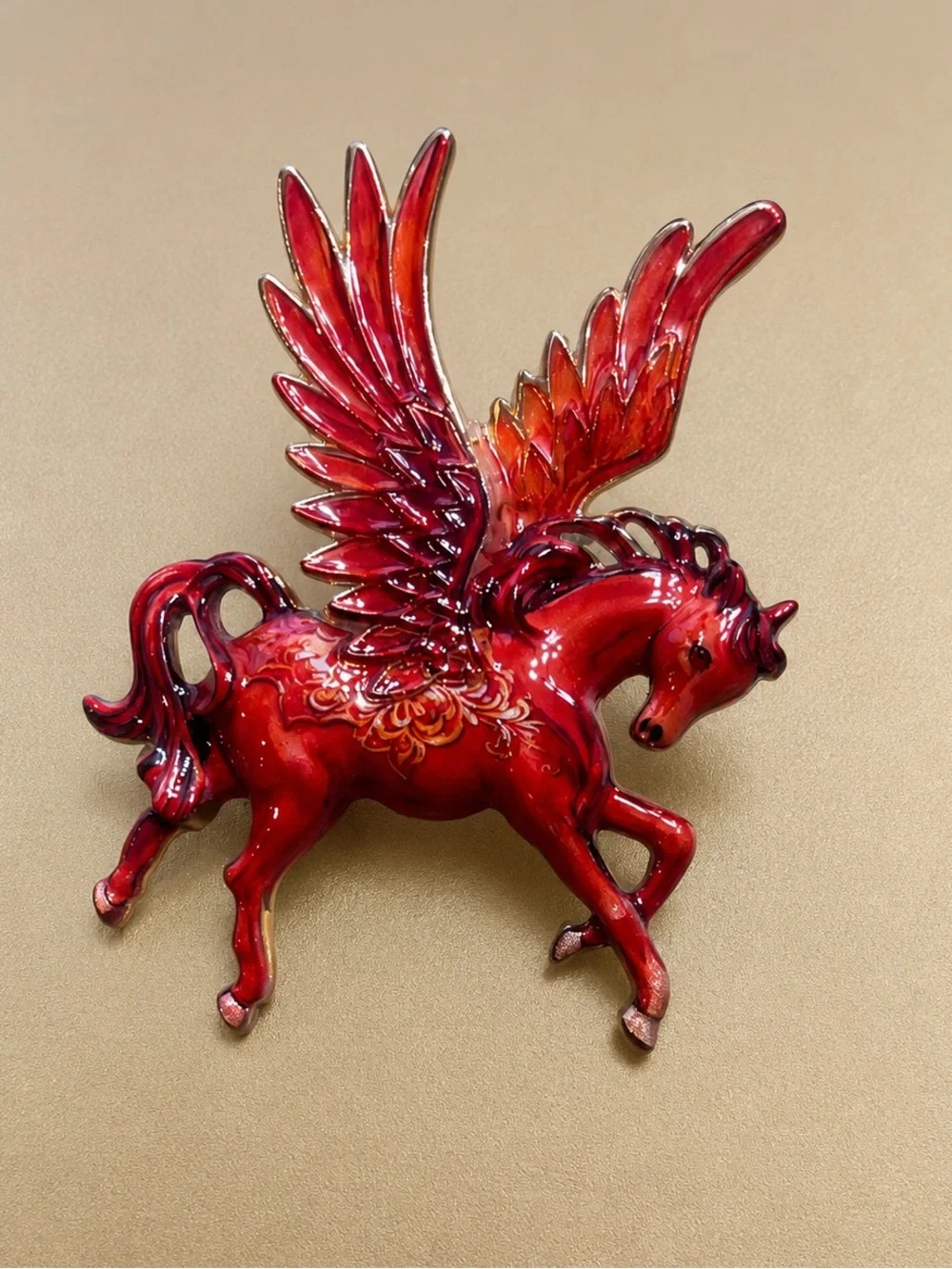 Red Pegasus Winged Brooch - Women Jewelry Brooches